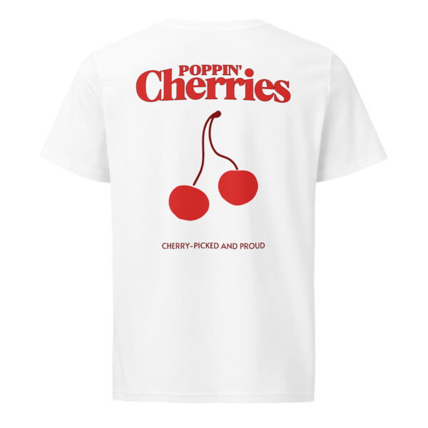 Poppin cherries, woman, cherries, Unisex organic mid-light t-shirt - Image 6