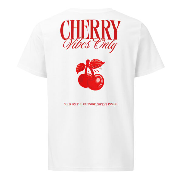 Cherry vibes only, woman, cherries, Unisex organic mid-light t-shirt - Image 6