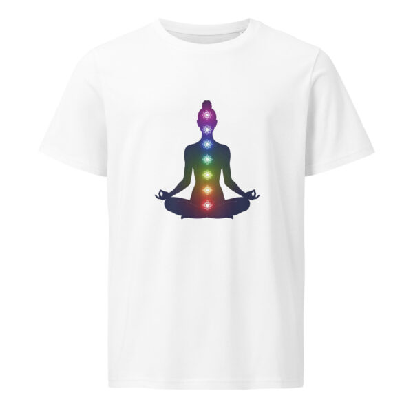 Yoga  woman, pose, zen, Unisex organic mid-light t-shirt - Image 5