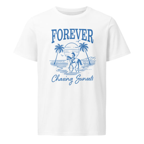 Forever Chassing Sunsets, beach, summer, Unisex organic mid-light t-shirt