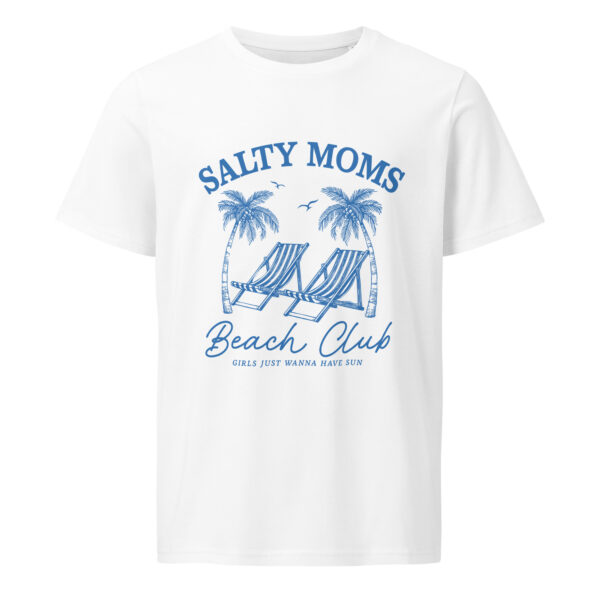 Salty moms beach club, summer, Unisex organic mid-light t-shirt