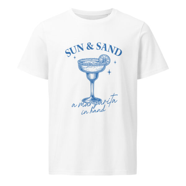 Sun Sand a margarita in hand, beach, summer, Unisex organic mid-light t-shirt