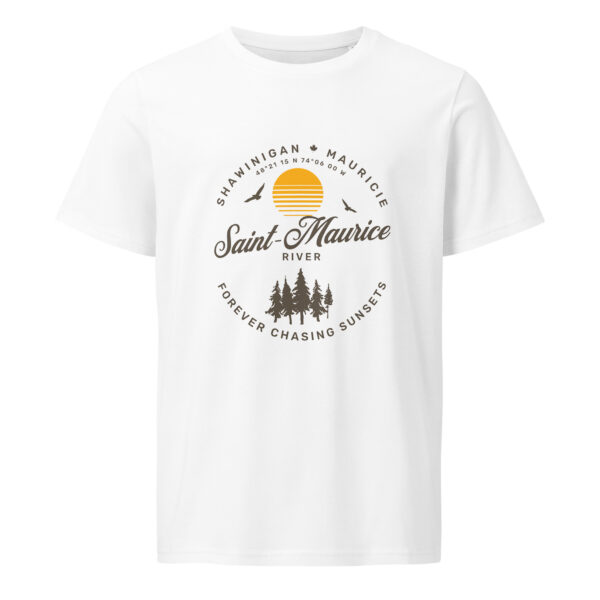 Saint-Maurice River, Shawinigan, mauricie, rivière, T-shirt épaisseur moyenne écologique unisexe - Image 5