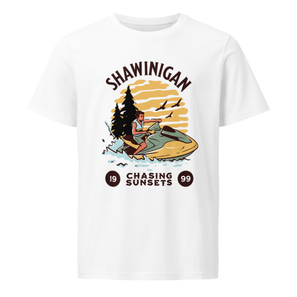 Shawinigan - chasing sunsets, mauricie, beach, summer, T-shirt épaisseur moyenne écologique unisexe - Image 5