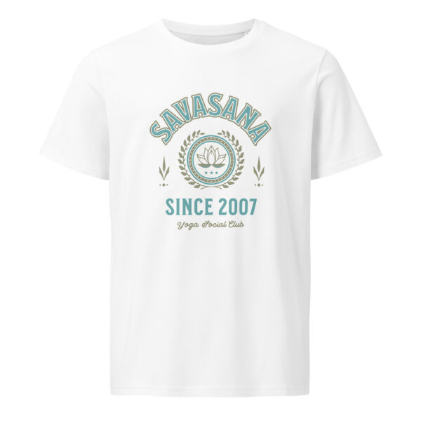 Savasana yoga Social Club, zen, woman, Unisex organic mid-light t-shirt - Image 5