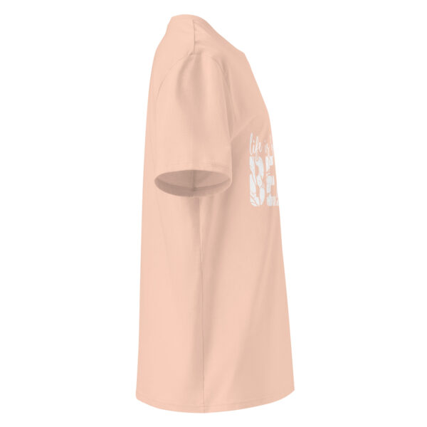 Life is better at the beach, Unisex organic ribbed neck t-shirt - Image 4