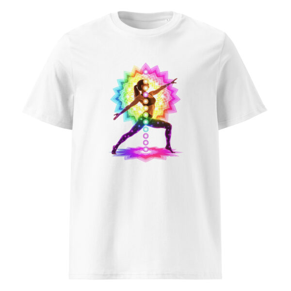 Yoga pose, woman, zen, Unisex organic ribbed neck t-shirt - Image 5