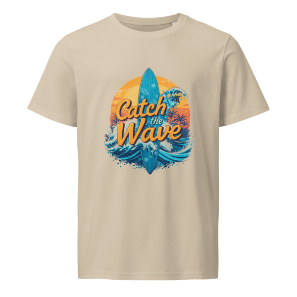 Catch the Wave, beach, summer, Unisex organic mid-light t-shirt - Image 2