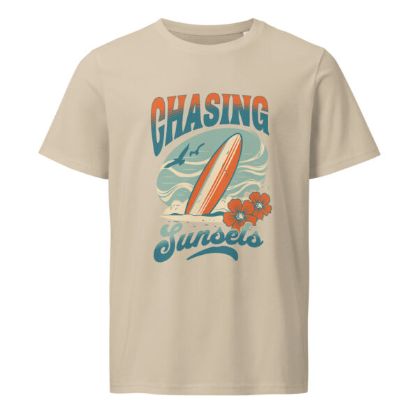Chasing sunsets, summer, beach, Unisex organic mid-light t-shirt - Image 2