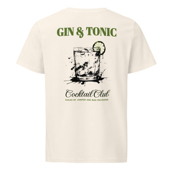 Gin and Tonic, cocktail, summer, Unisex organic mid-light t-shirt - Image 2