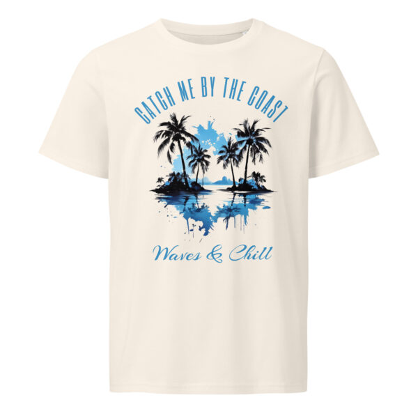 Waves & Chill, beach, summer, Unisex organic mid-light t-shirt - Image 2