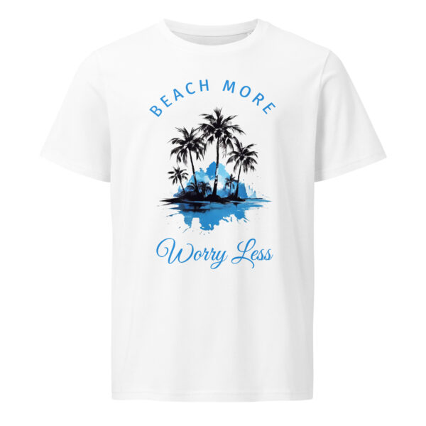Beach More Worry Less, summer, beach, sea, Unisex organic mid-light t-shirt