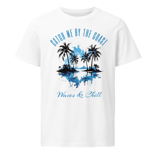 Waves & Chill, beach, summer, Unisex organic mid-light t-shirt