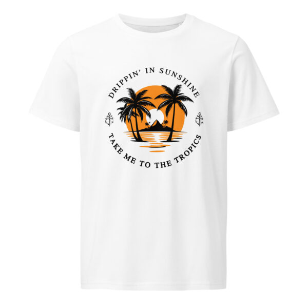 Drippin in Sunshine, beach, summer, Unisex organic mid-light t-shirt - Image 5