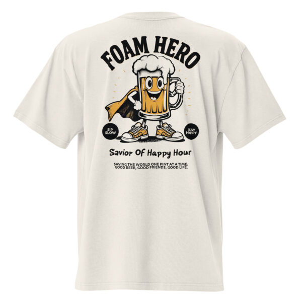 Foam Hero, Oversized faded t-shirt - Image 2