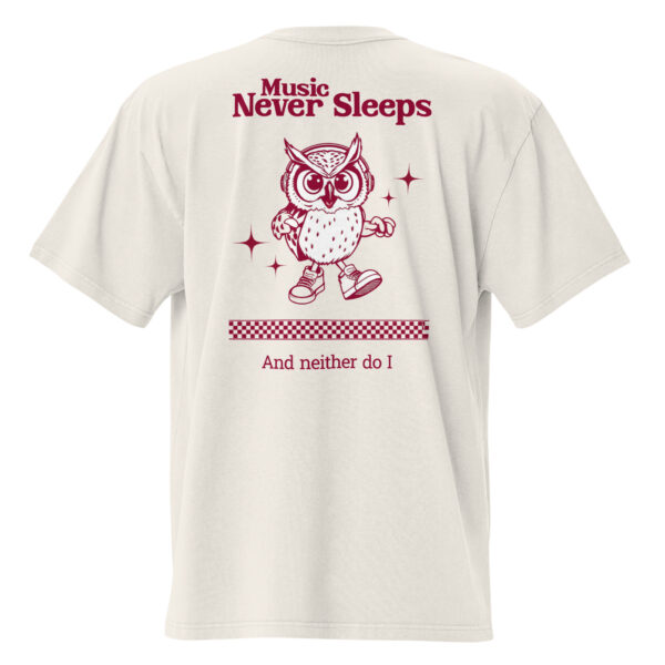 Music never sleeps, Oversized faded t-shirt - Image 2