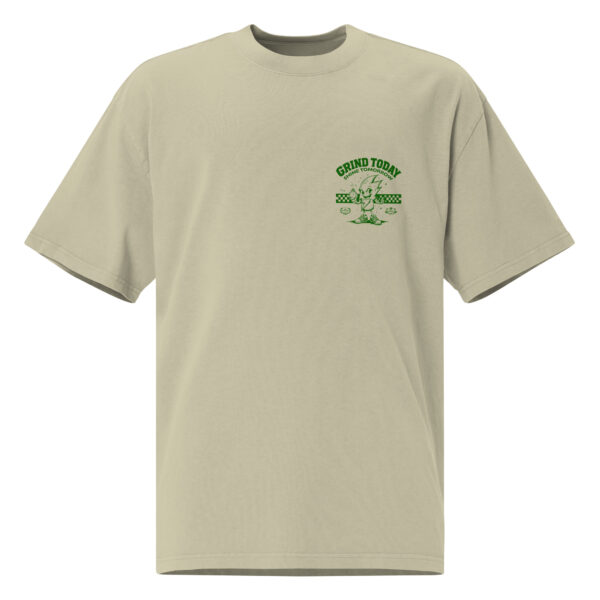 Grind today, Shine Tomorrow, mascot, retro, Oversized faded t-shirt