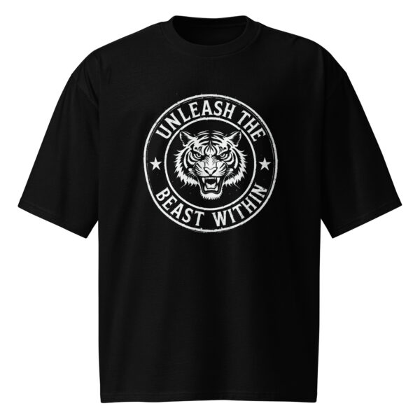 Unleash the beast within, tattoo art, Oversized heavyweight t-shirt
