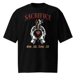 Sacrifice, gothic, medieval, Oversized heavyweight t-shirt