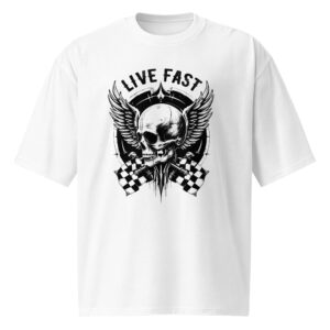 Live Fast, Oversized heavyweight t-shirt