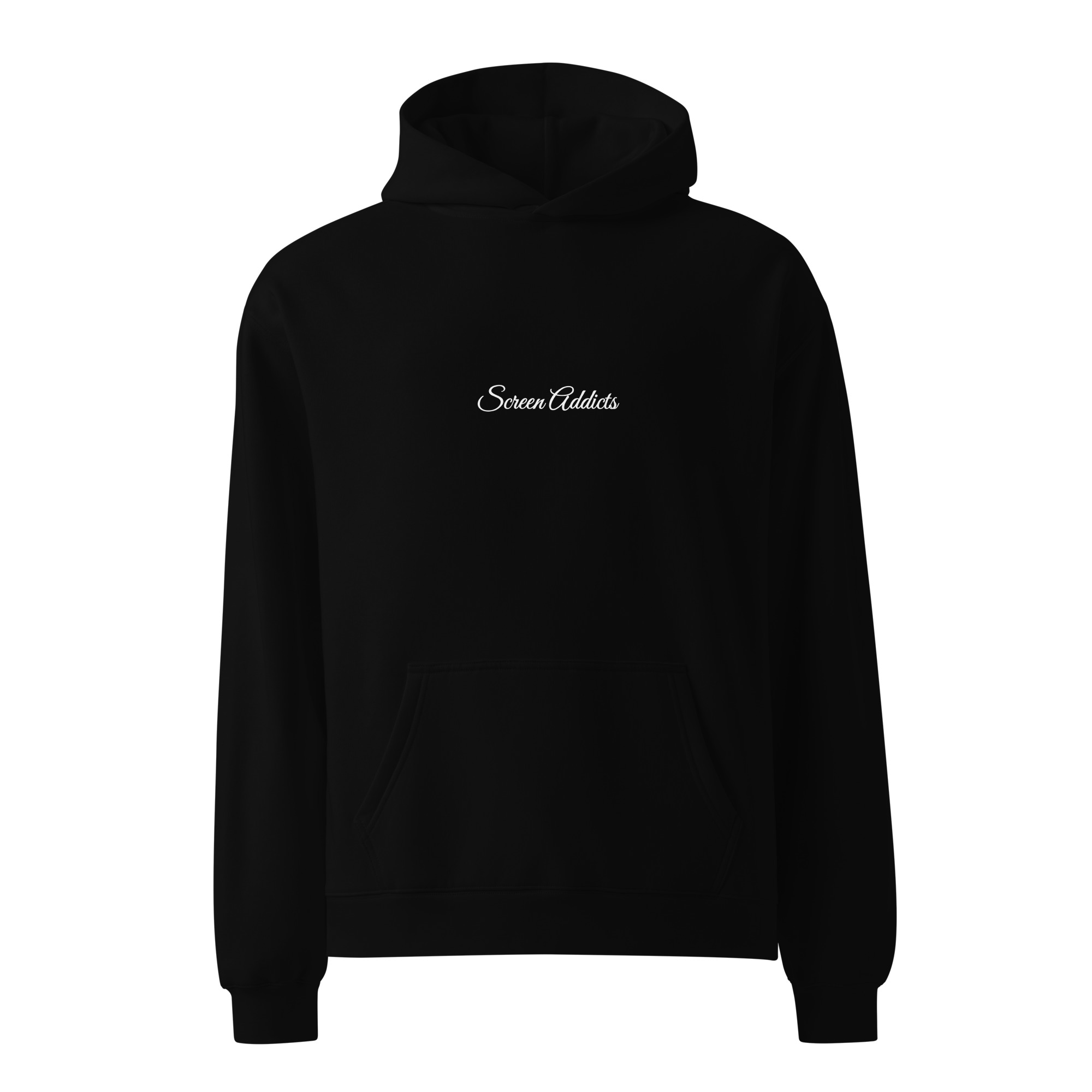 Screen addicts, typo, club, Unisex oversized hoodie