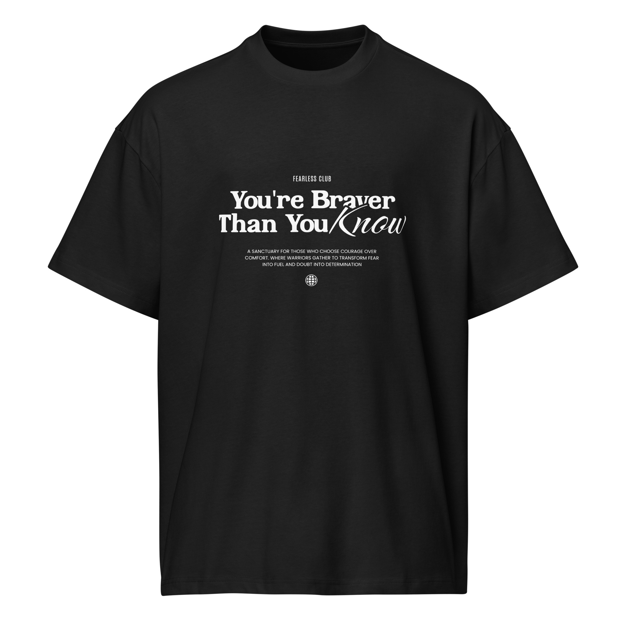 Your braver than you know, typo, inspiration, Men’s box tee