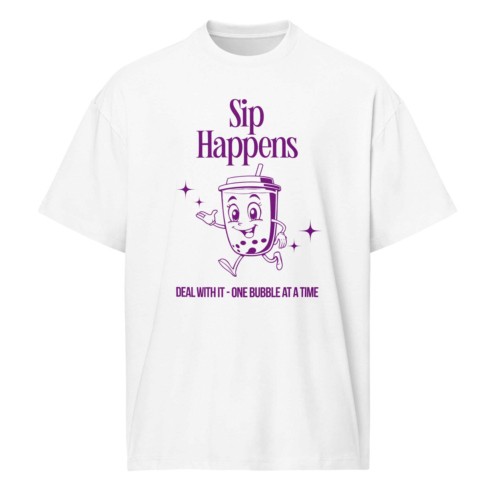 Sip Happens, funny, retro, Men’s box tee
