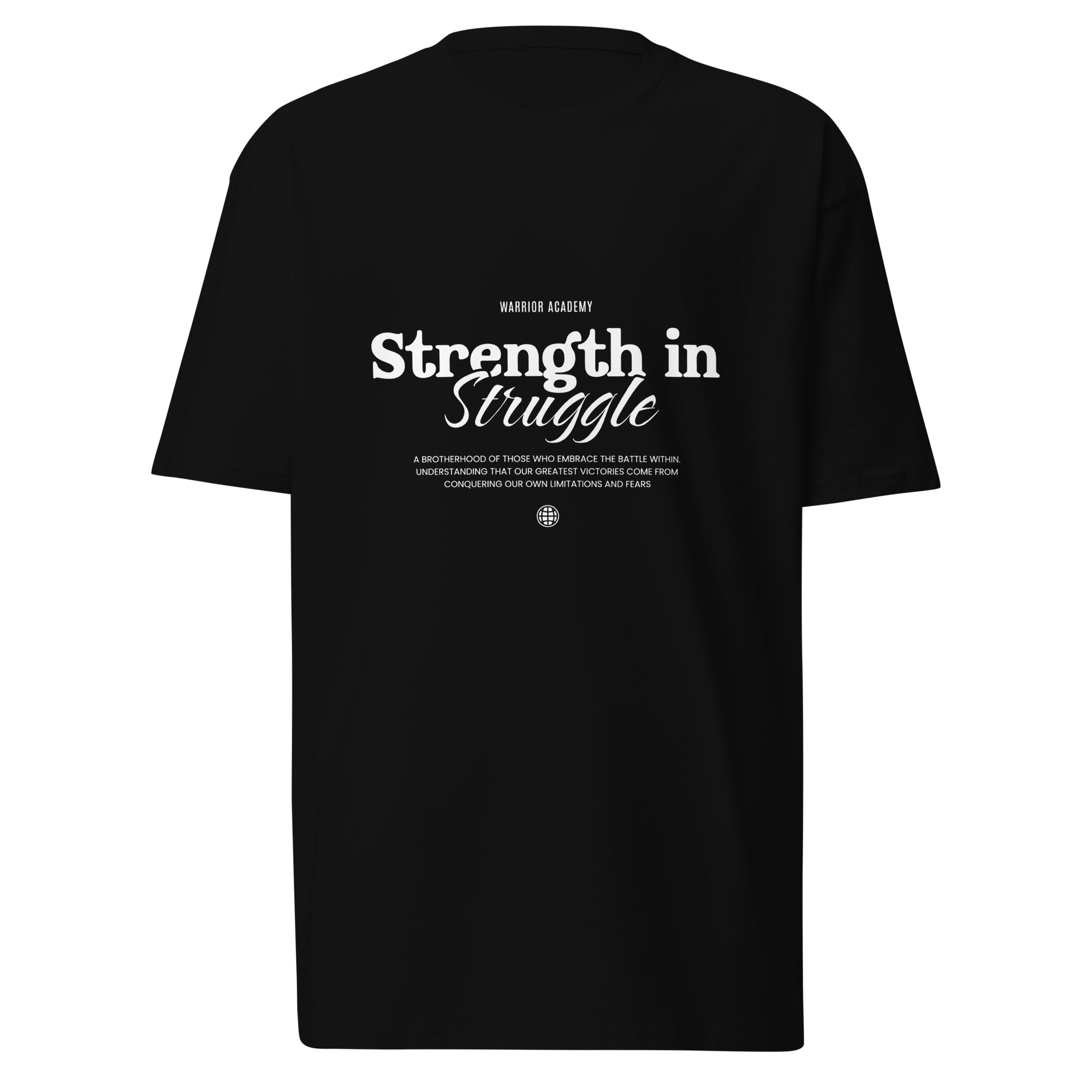 Strength in struggle, typo, inspiration, Men’s premium heavyweight tee