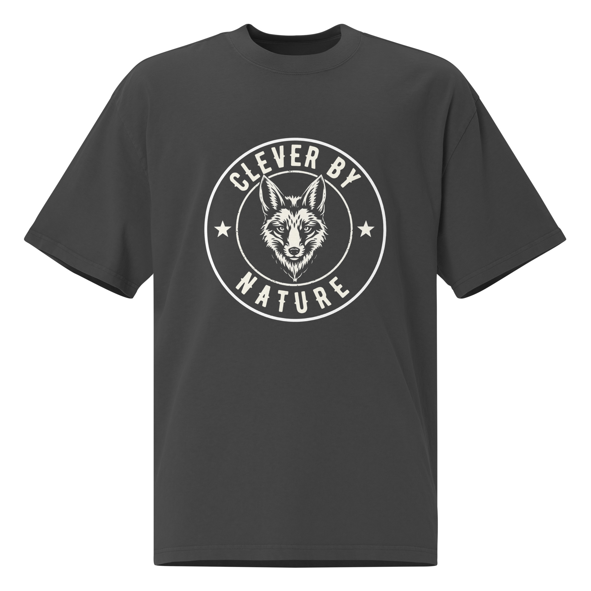 Clever by Nature, logo, inspiration, Oversized faded t-shirt