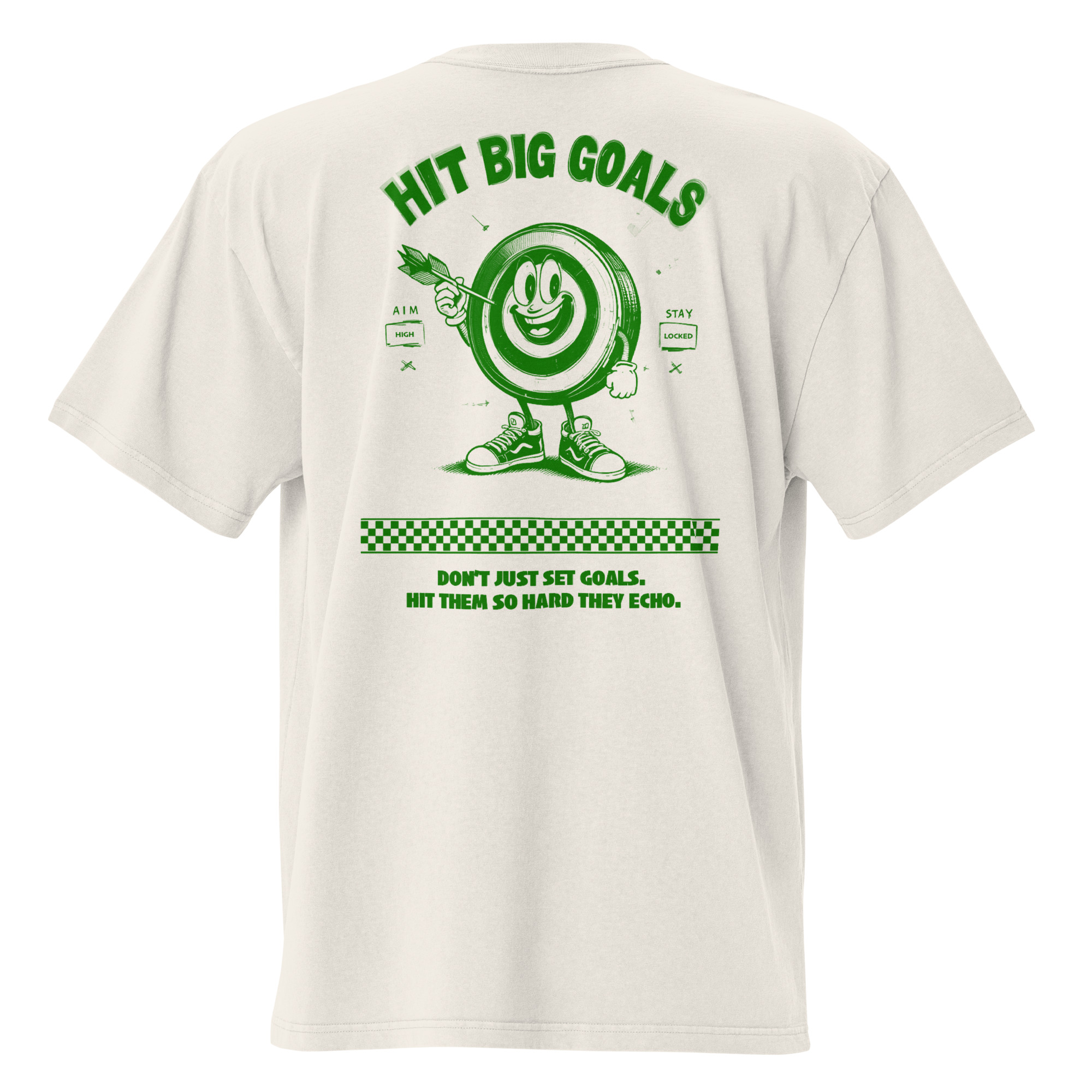 Hit Big Goals, Oversized faded t-shirt - Image 4