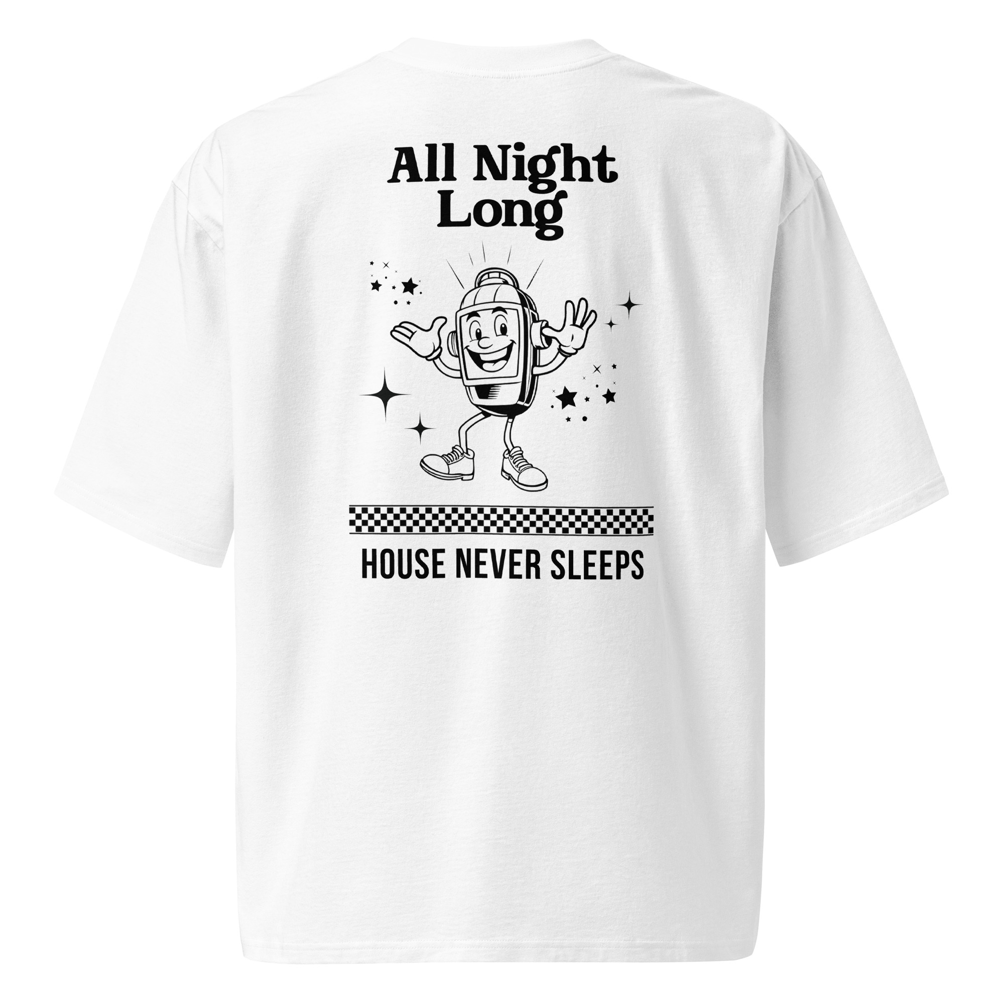 All Night Long, music, dj, house, Oversized heavyweight t-shirt - Image 4