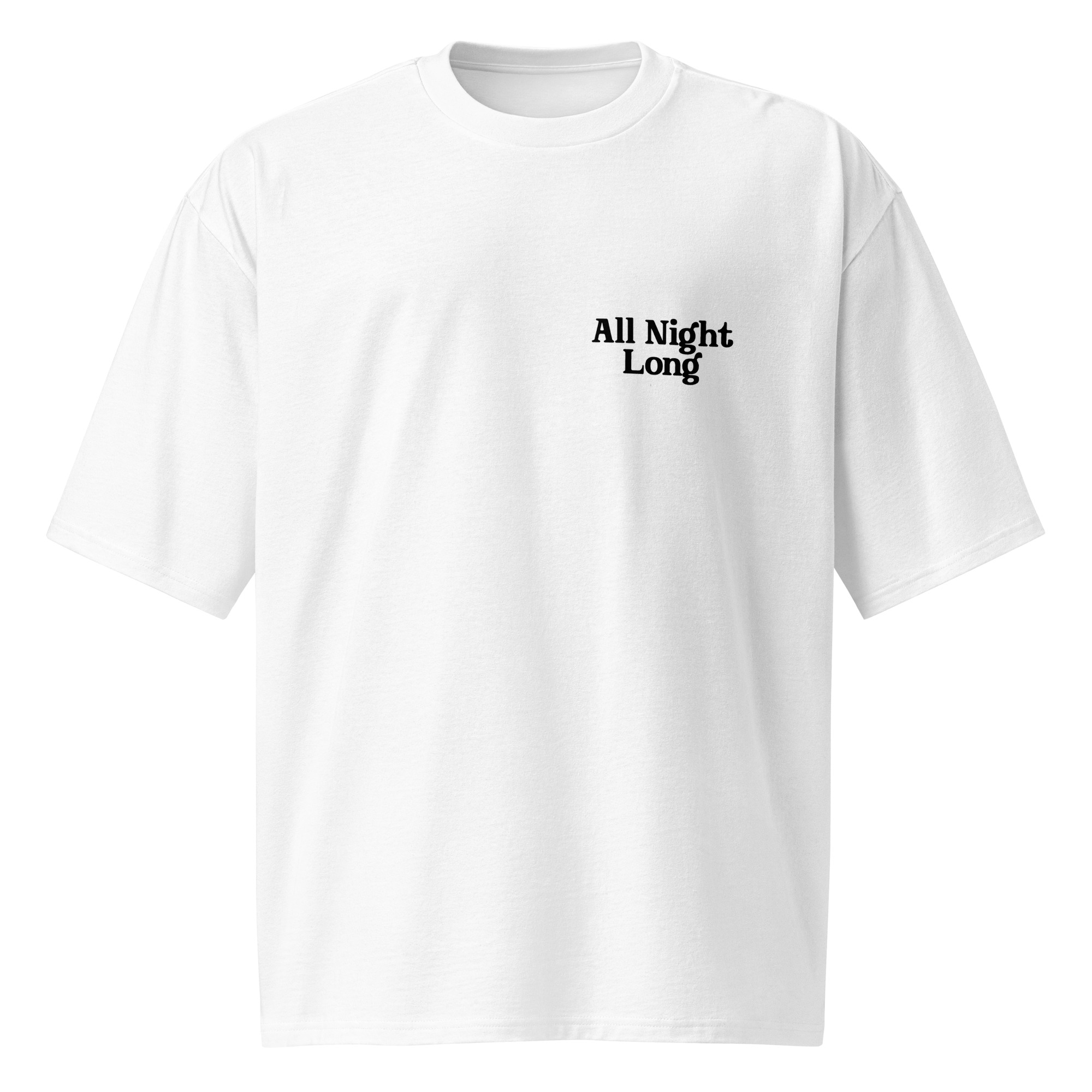 All Night Long, music, dj, house, Oversized heavyweight t-shirt