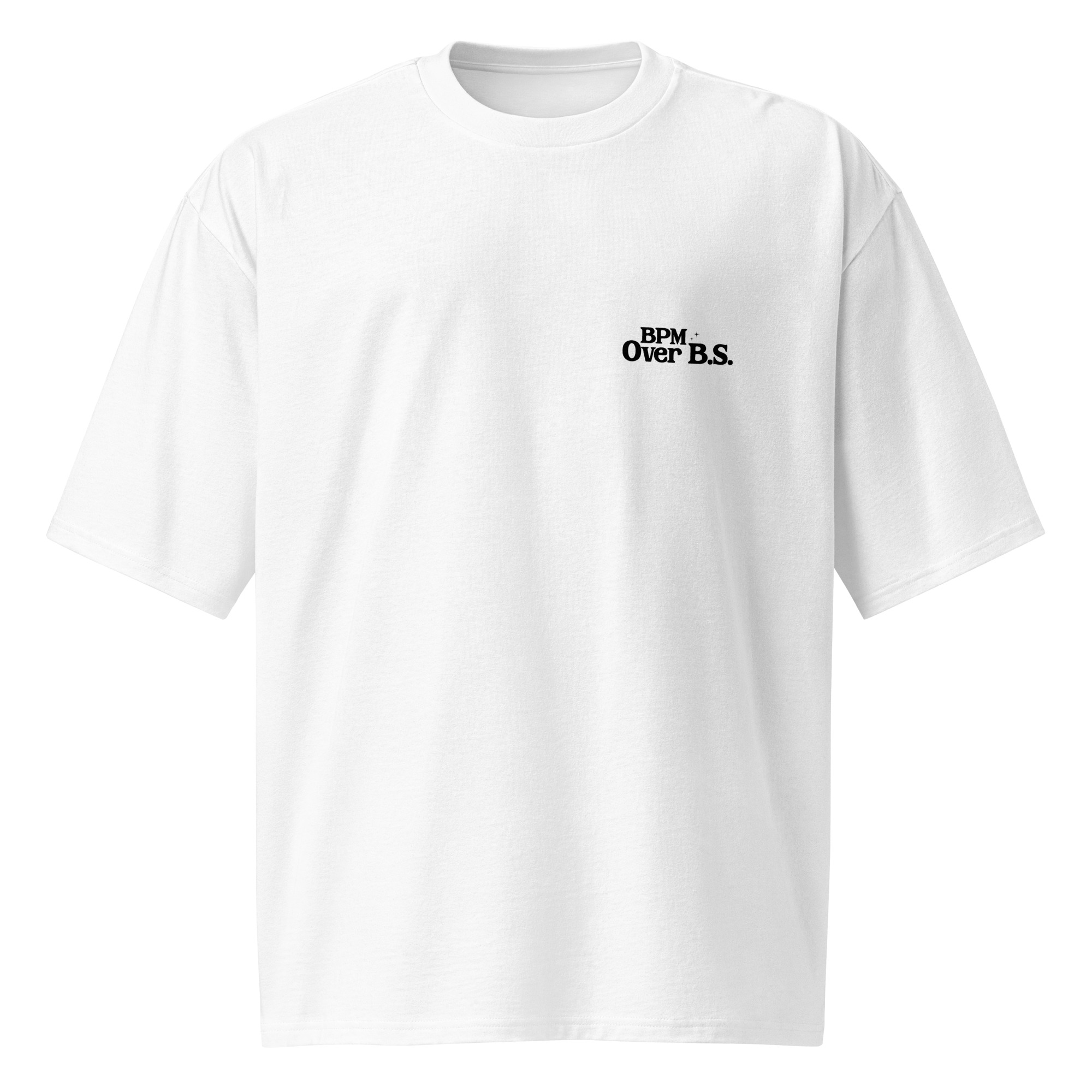 BPM over B.S. – music, dj, Oversized heavyweight t-shirt