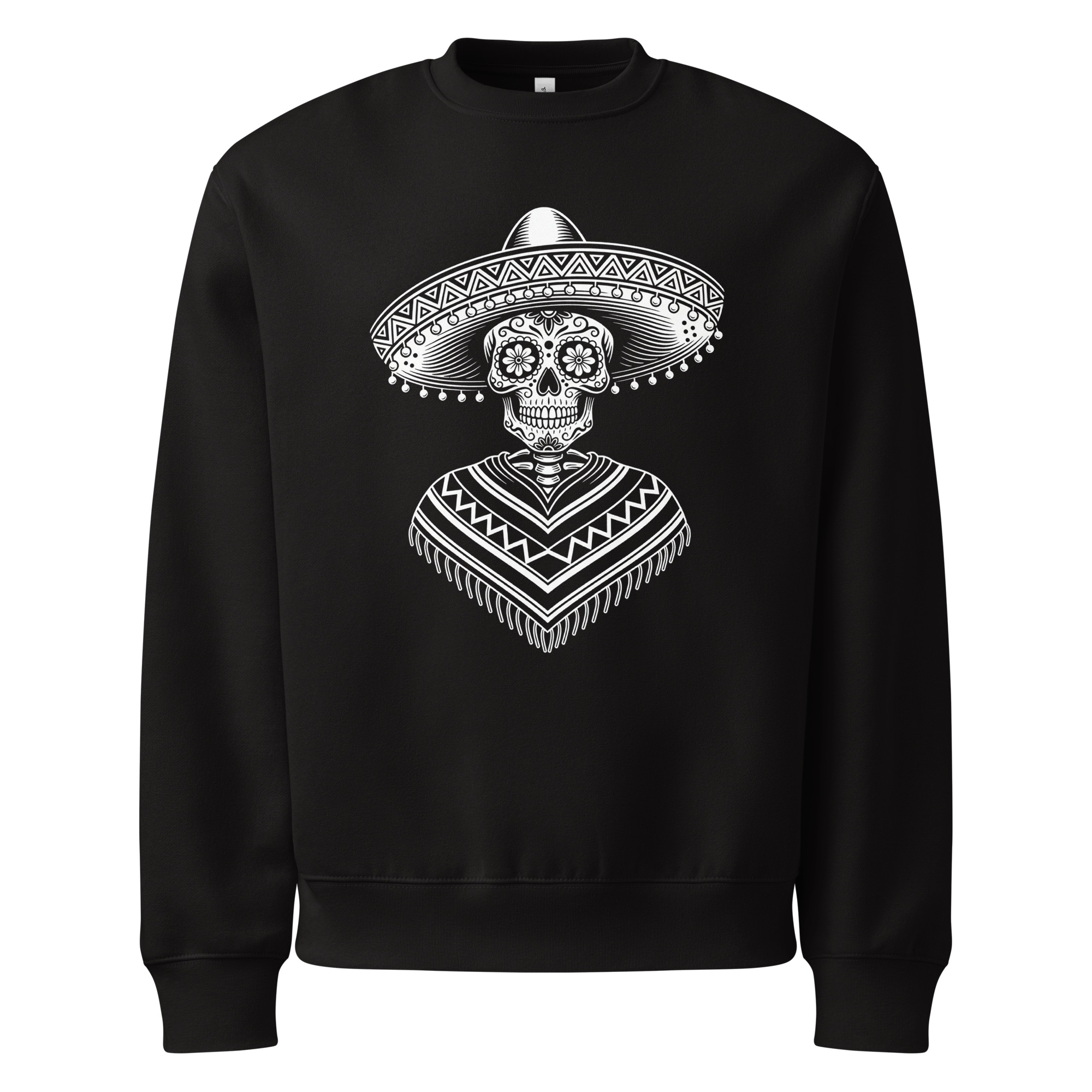 cinco de mayo skull, tattoo art, Oversized heavyweight sweatshirt