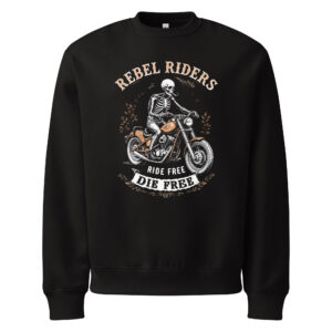 unisex-oversized-heavyweight-sweatshirt-black-front-68db586402f74.jpg Rebel Riders, tattoo art, Oversized heavyweight sweatshirt