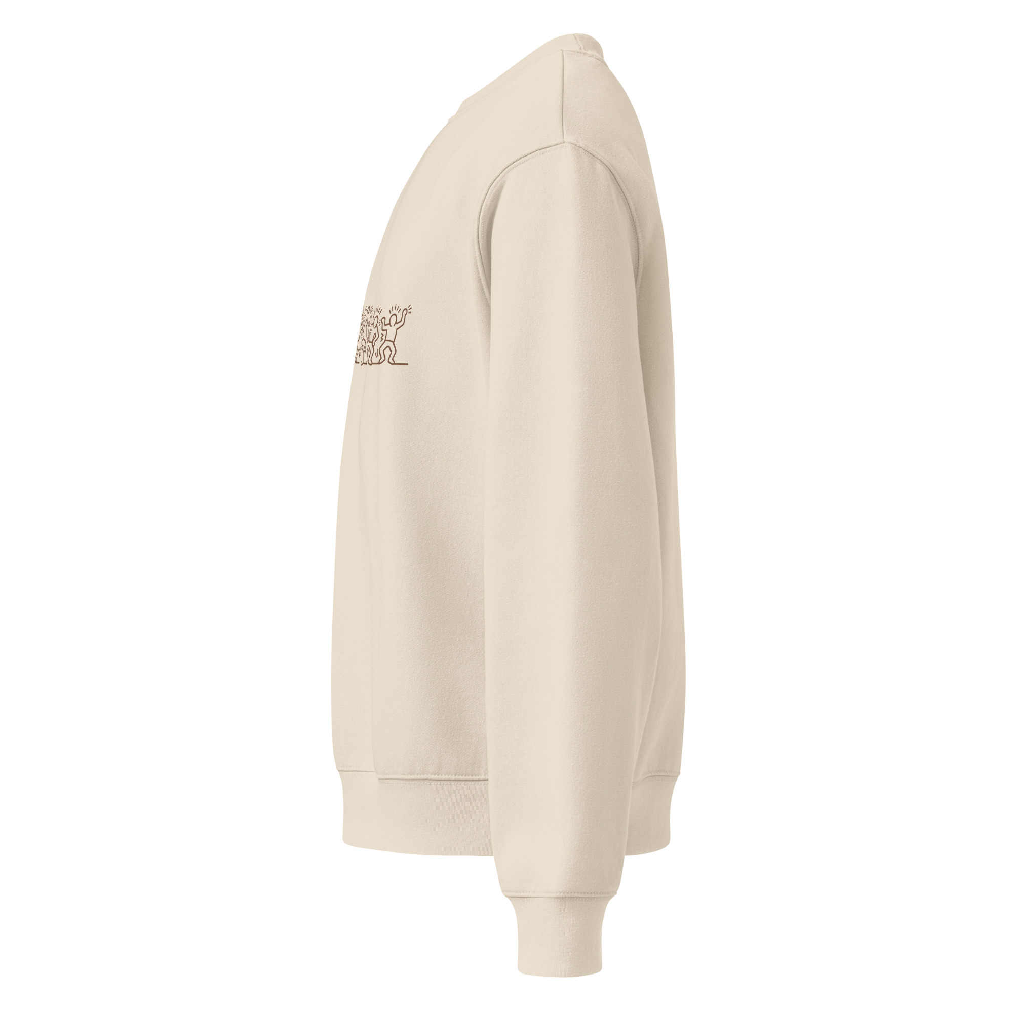 Dancing men, abstract art, tribal, Oversized heavyweight sweatshirt - Image 3