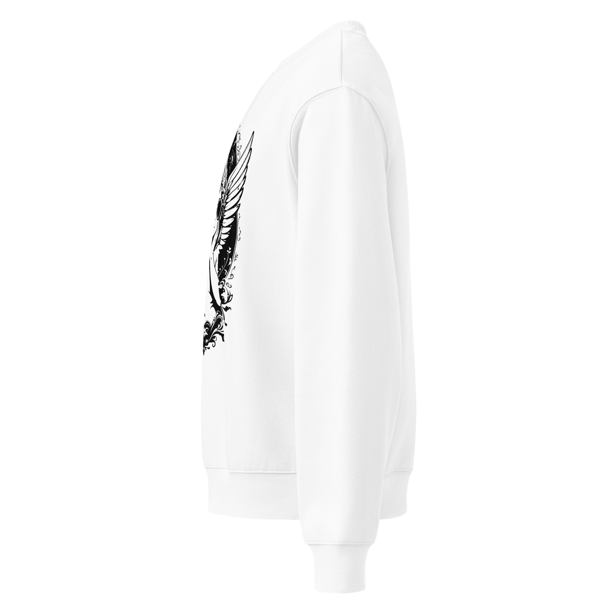 Cupidon with sunglasses, cherub, tattoo art, Oversized heavyweight sweatshirt - Image 3