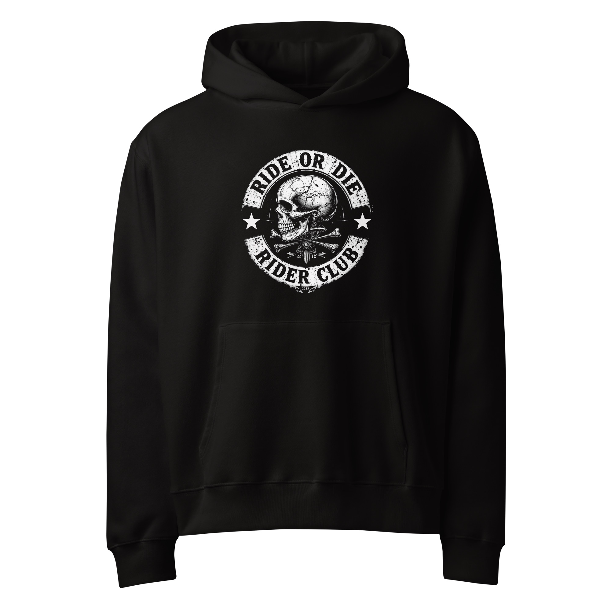 Ride or Die, motorcycle, tattoo art, Oversized heavyweight hoodie