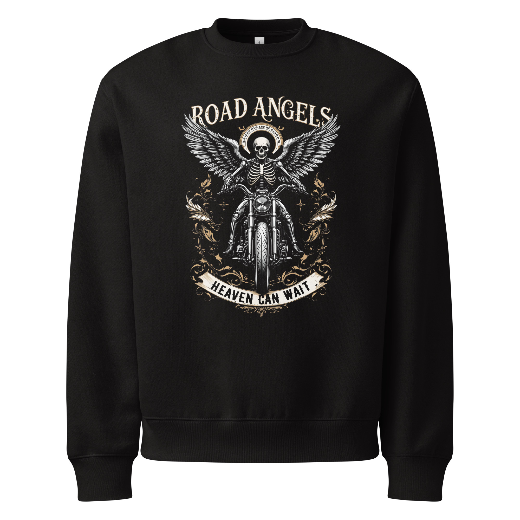 Road Angels, moto, tottoo art, Oversized heavyweight sweatshirt
