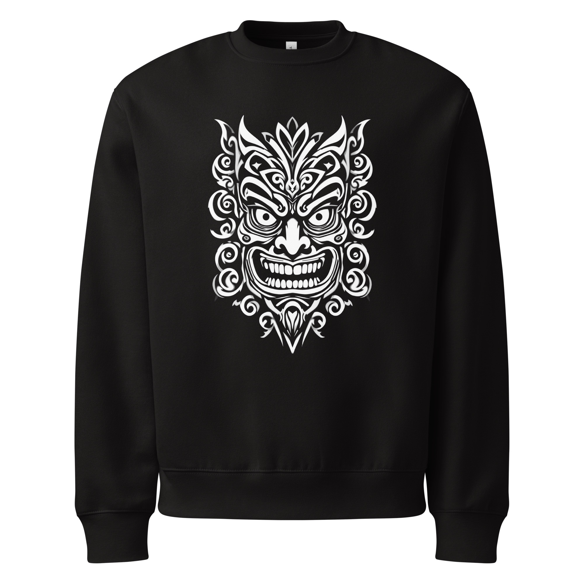Polynesian God, tattoo art, Oversized heavyweight sweatshirt