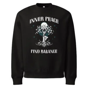 Inner peace - find balance, yoga, Oversized heavyweight sweatshirt