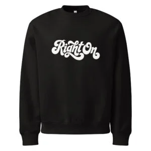 Right on, typo logo, Oversized heavyweight sweatshirt