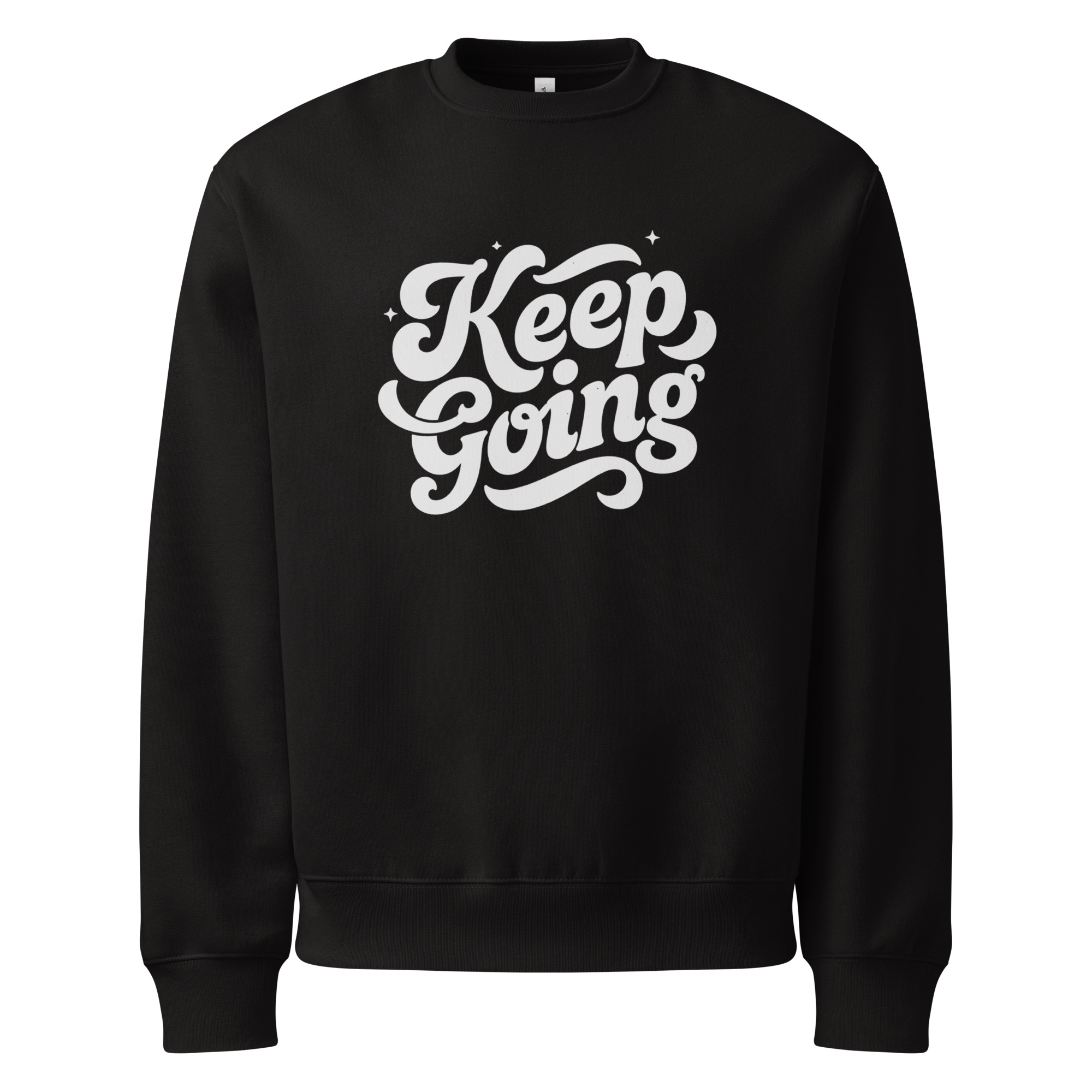 Keep Going, typo logo, Oversized heavyweight sweatshirt