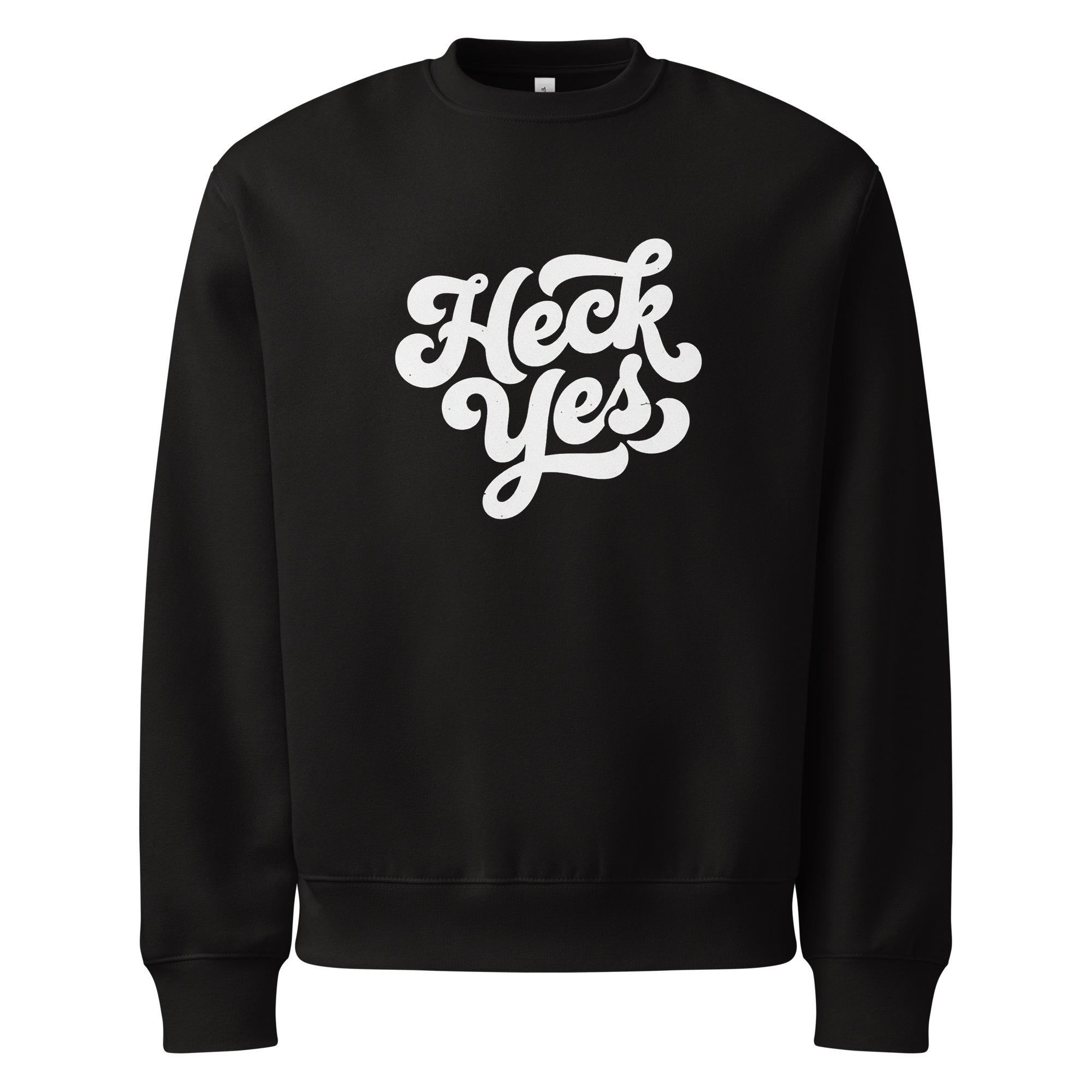 Heck Yes, typo logo, Oversized heavyweight sweatshirt