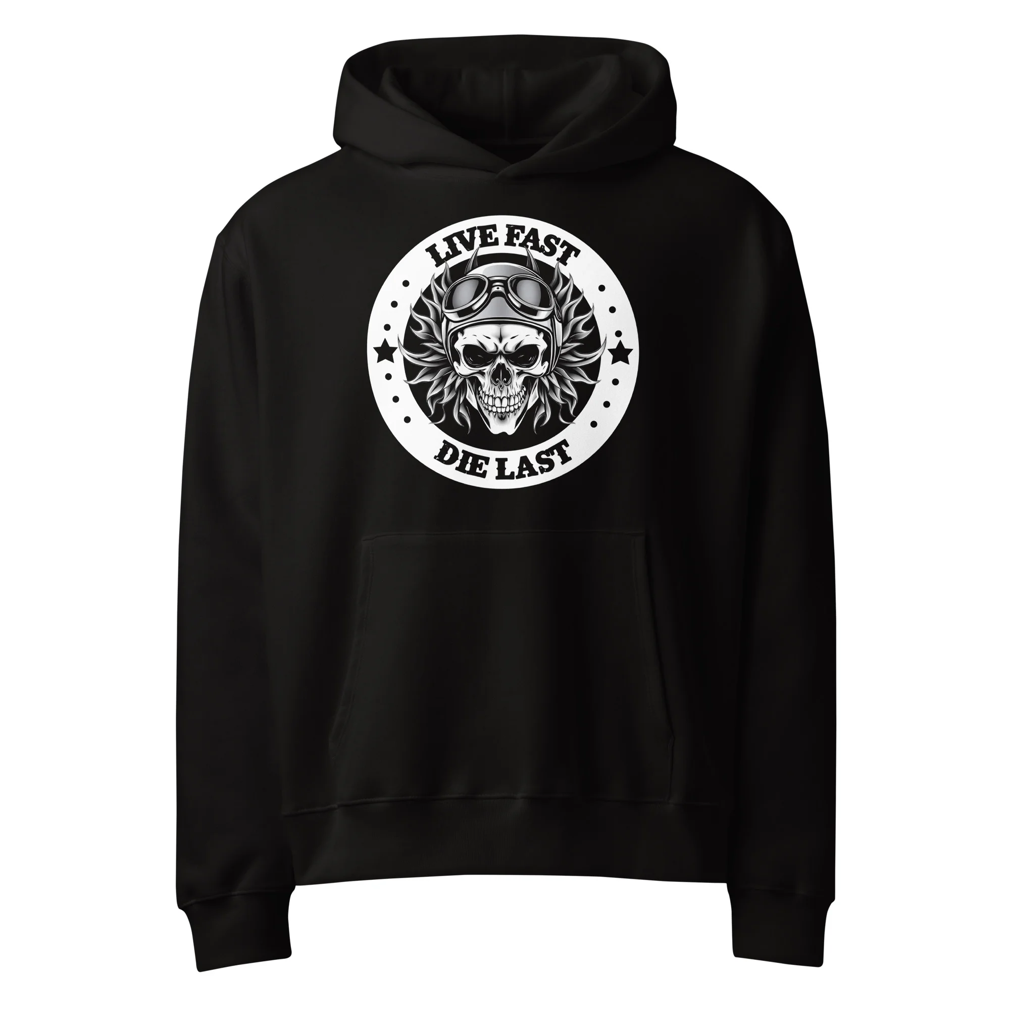 Live Fast die last, motorcycle, Oversized heavyweight hoodie