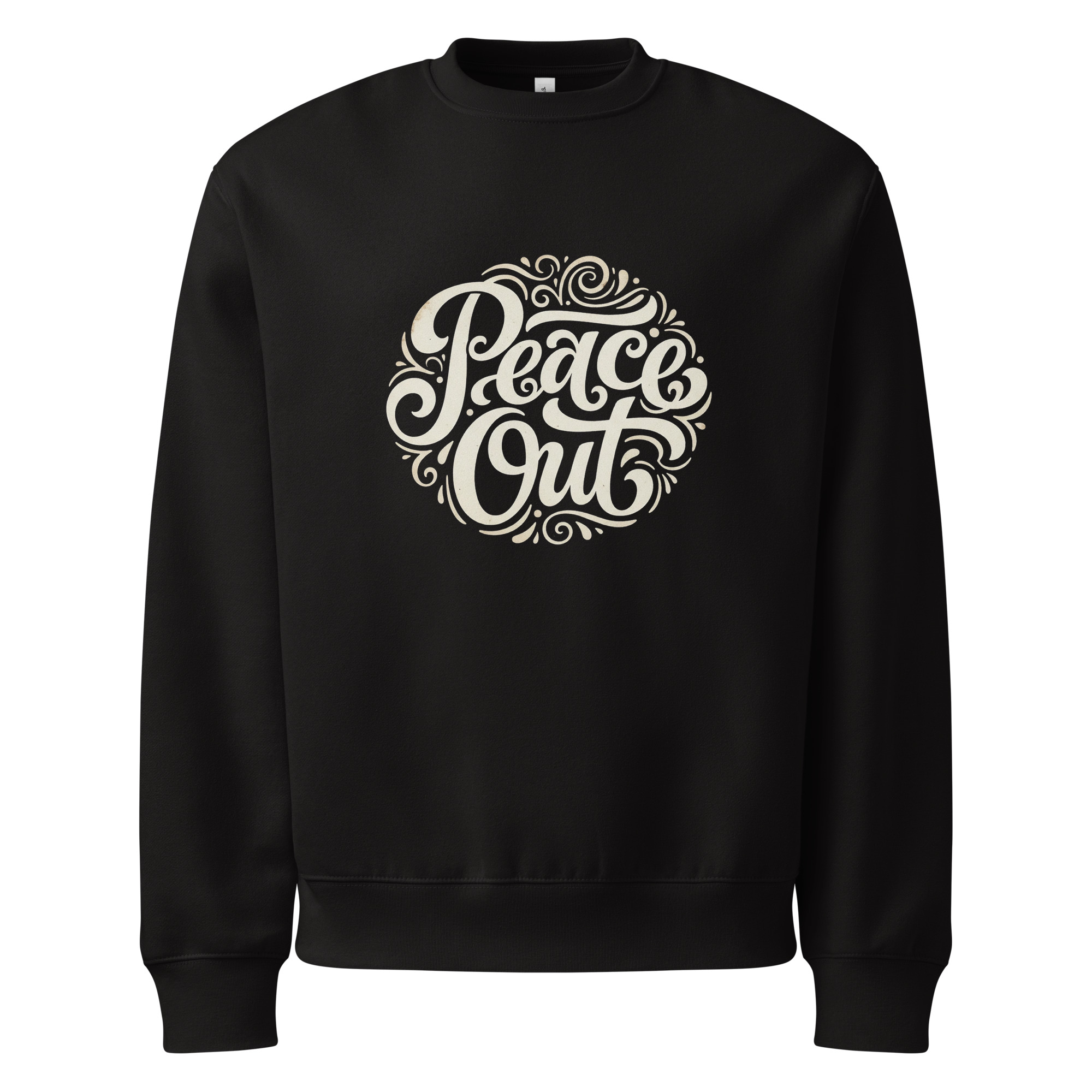 Peace out, typo logo, Oversized heavyweight sweatshirt