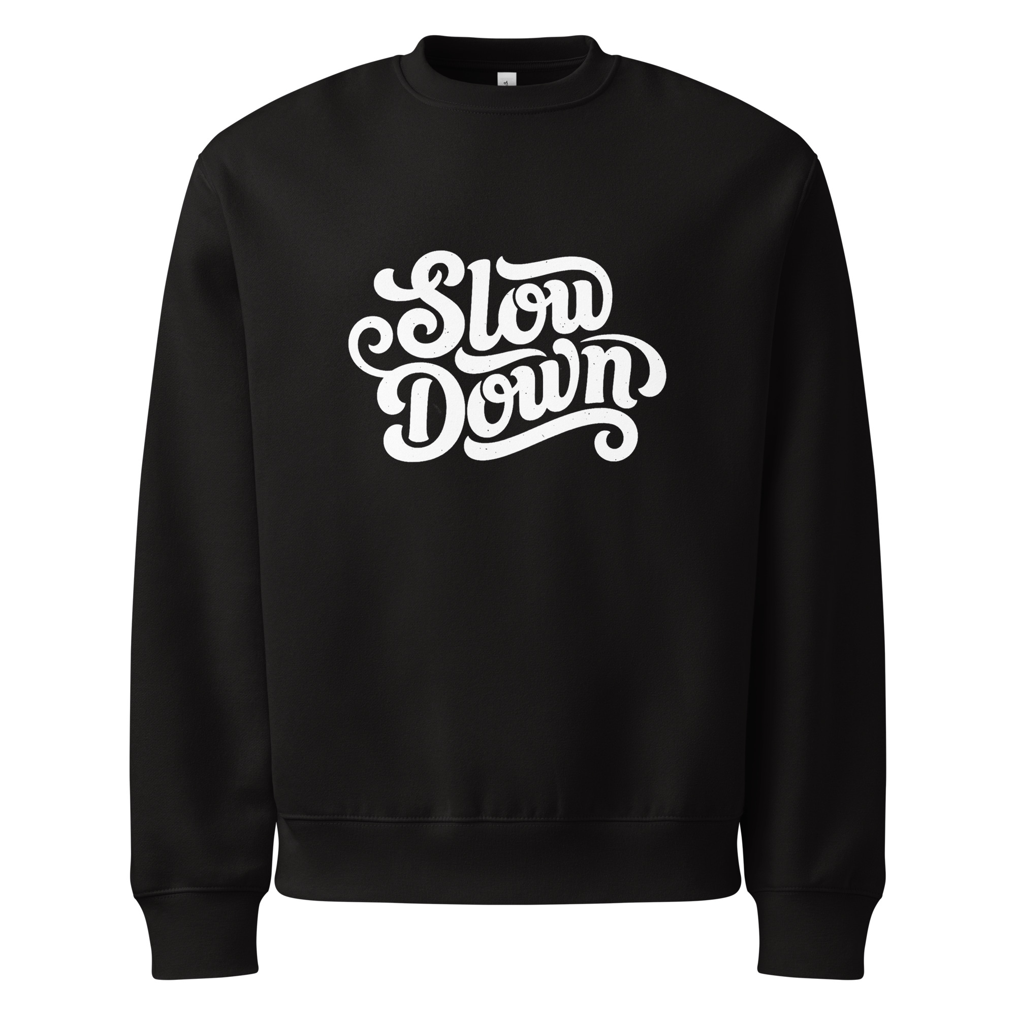 Slow Down, Typo logo, Oversized heavyweight sweatshirt