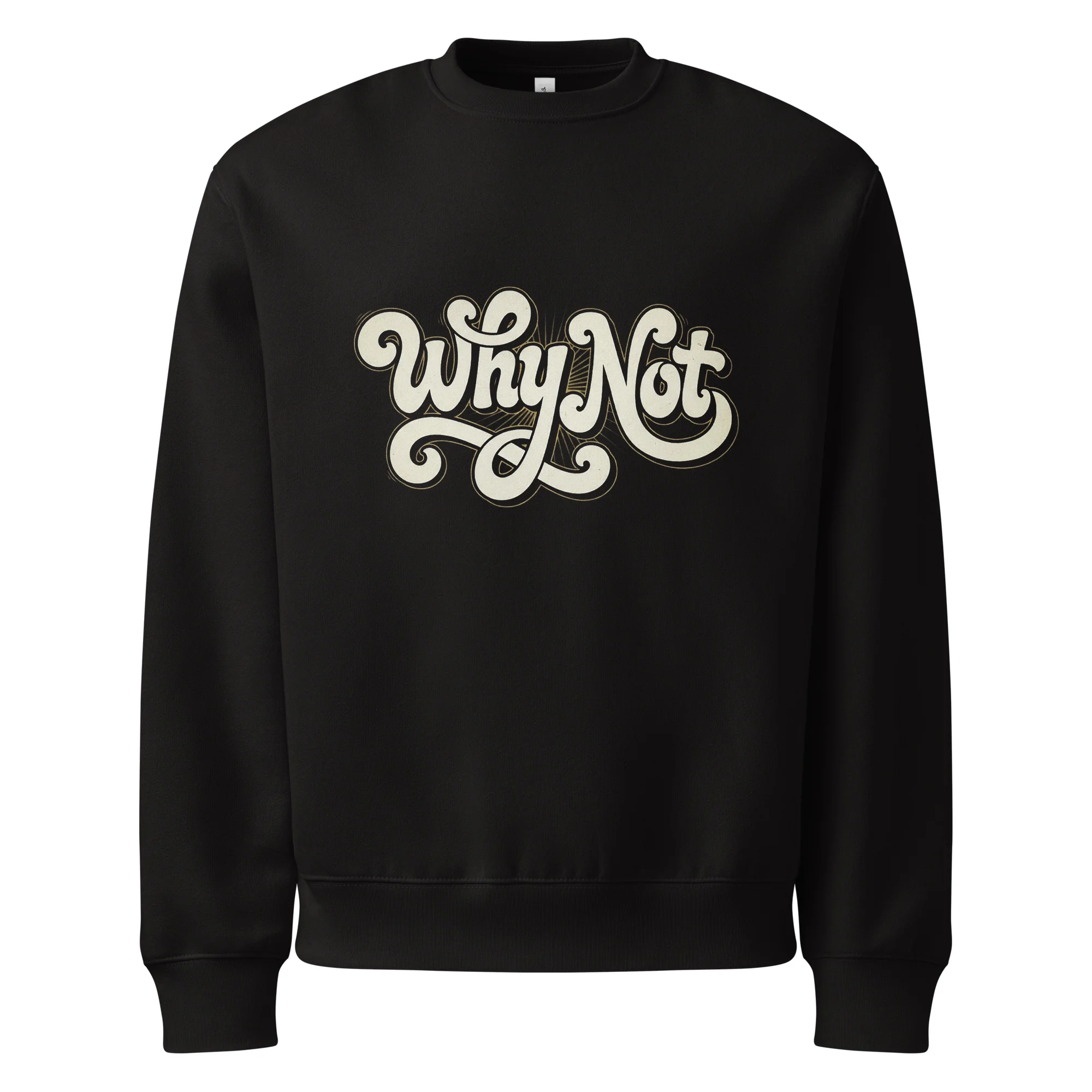 Why Not, typo logo, Oversized heavyweight sweatshirt