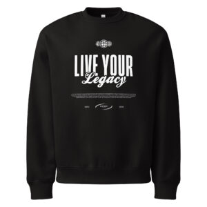 Live your legacy, typo, streetwear, Oversized heavyweight sweatshirt