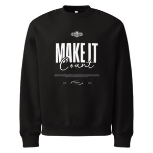 Make it count, typo, streetwear, Oversized heavyweight sweatshirt